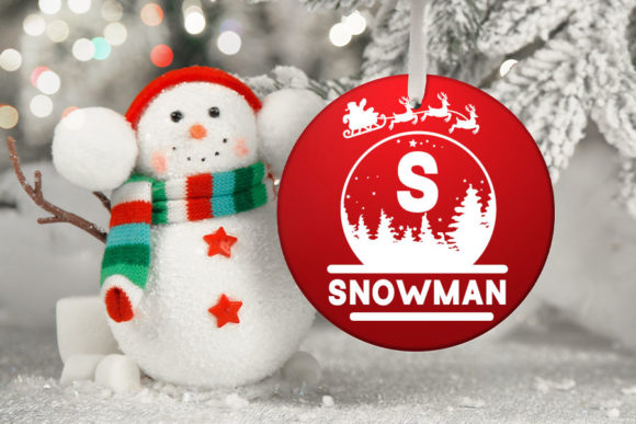 Monogram Santa Deer Font PNG with transparent background - Preview 3