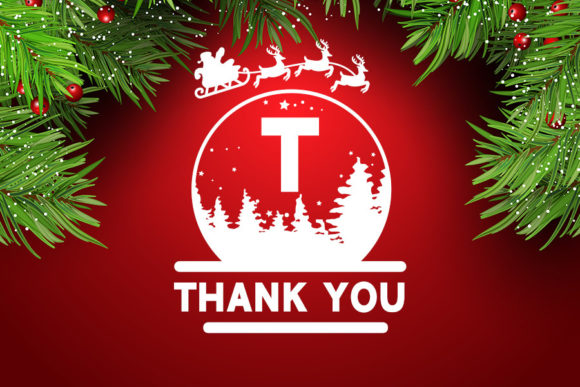 Monogram Santa Deer Font PNG with transparent background - Preview 4