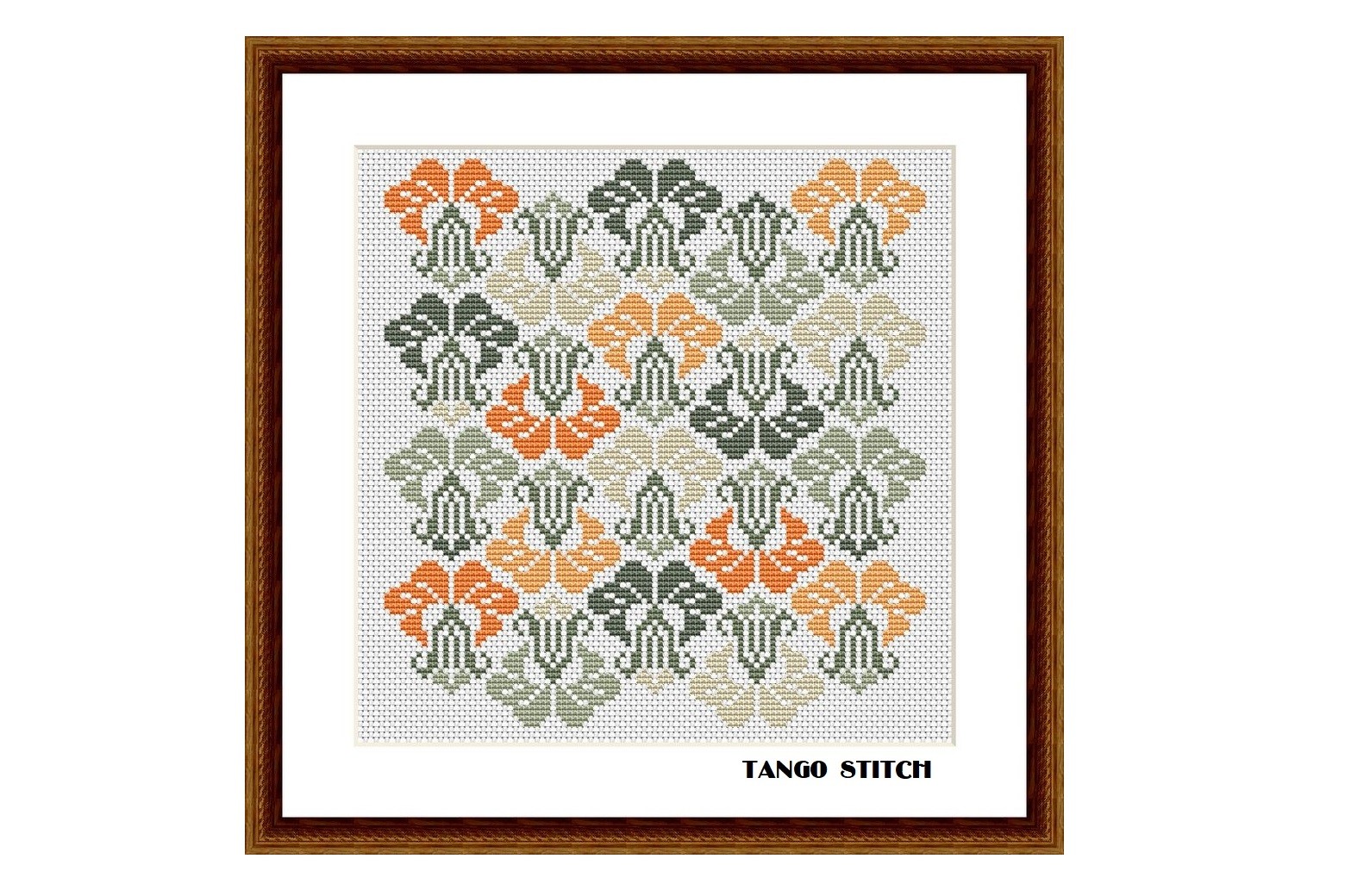 Simple Floral Cross Stitch Ornament