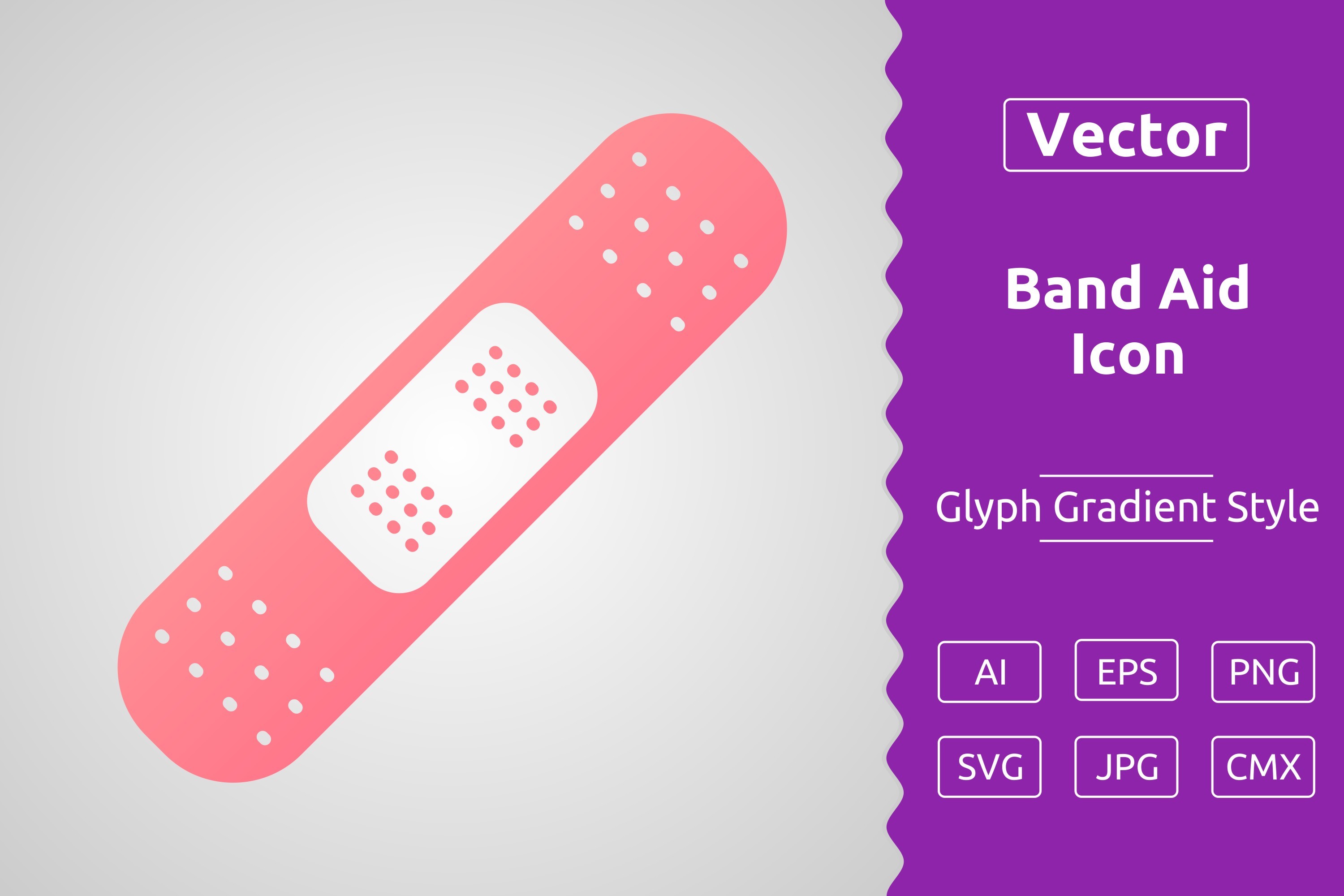 Vector Band Aid Gradient Icon Graphic by Muhammad Atiq · Creative Fabrica