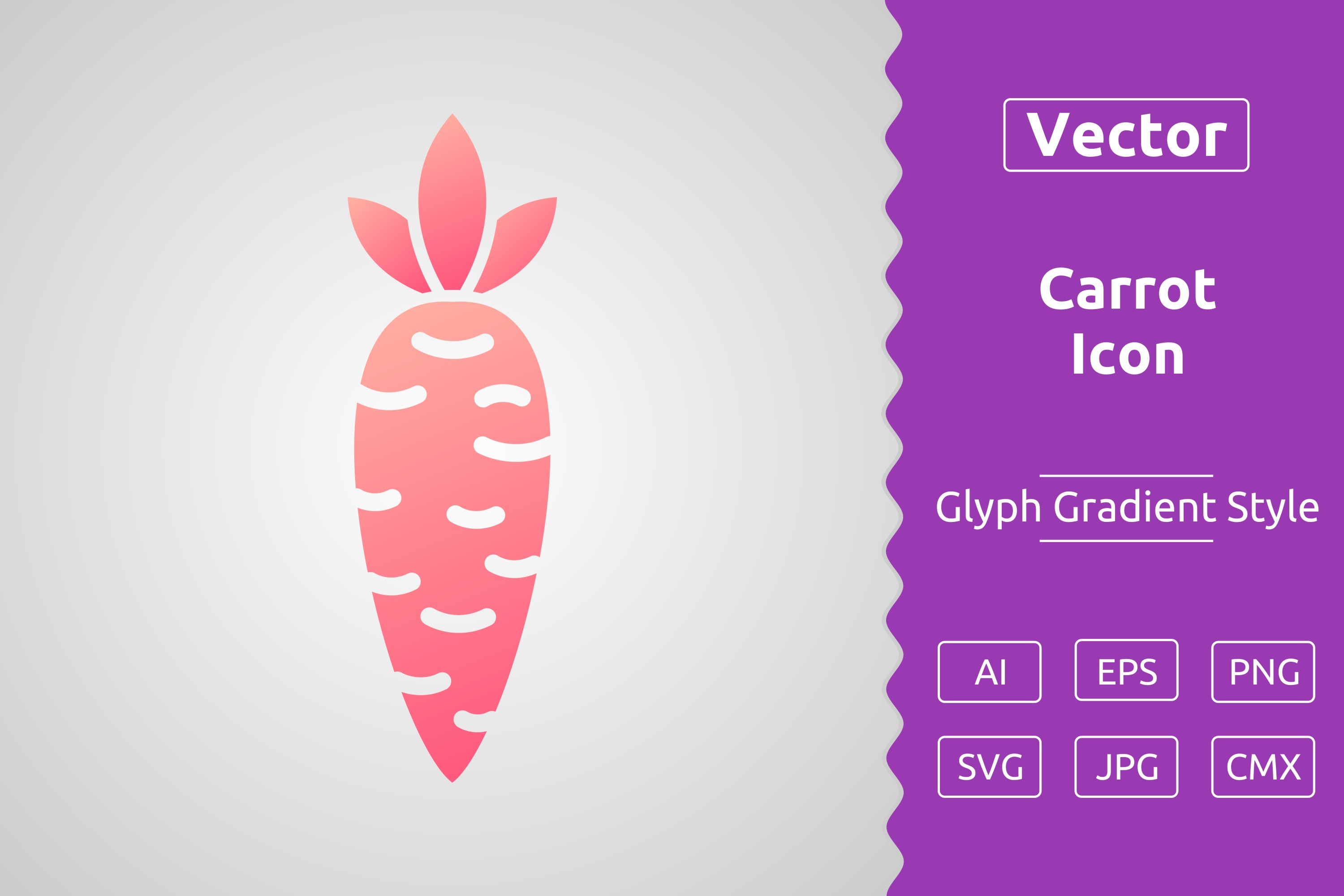 Vector Carrot Gradient Icon Graphic by Muhammad Atiq · Creative Fabrica