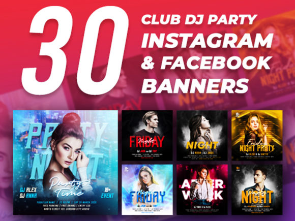 Club Dj Party Banners Graphics