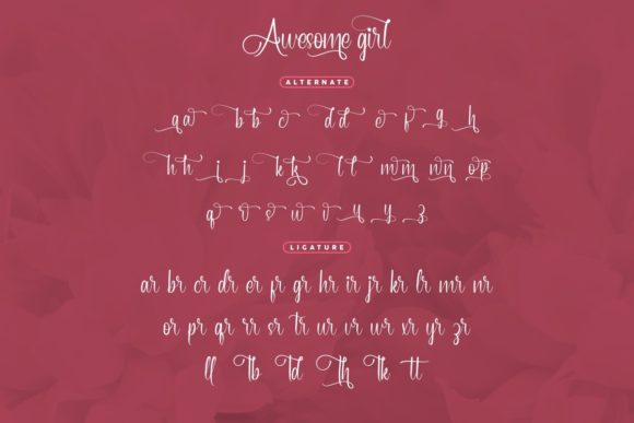 Awesome Girl Font - Preview 5