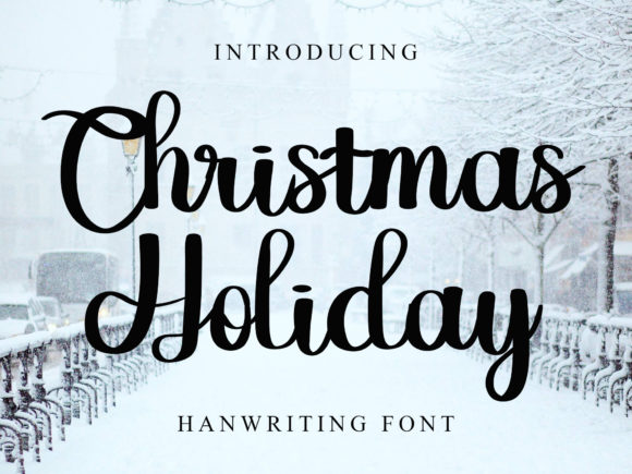 Chistmas Holiday Font PNG with transparent background - Preview 4