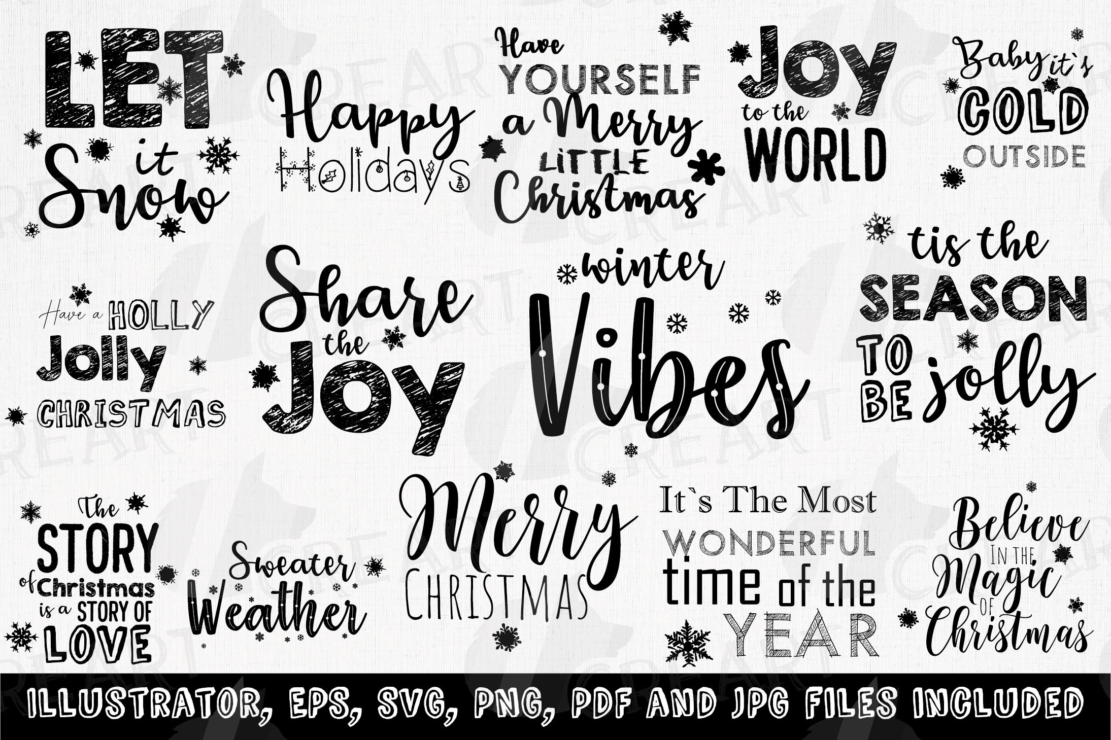 Christmas Greeting Card Graphic Bundle