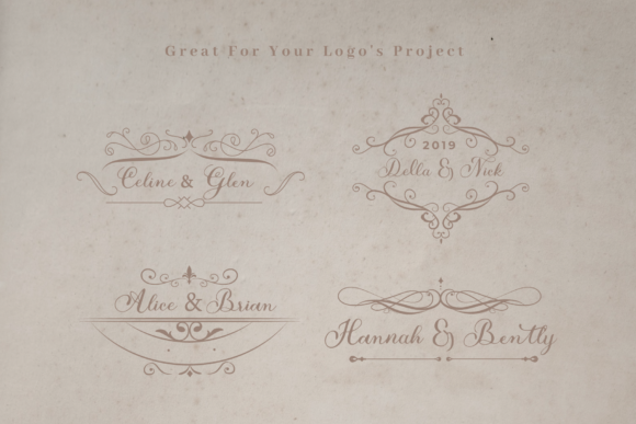 Mandalica Script Font PNG with transparent background - Preview 2