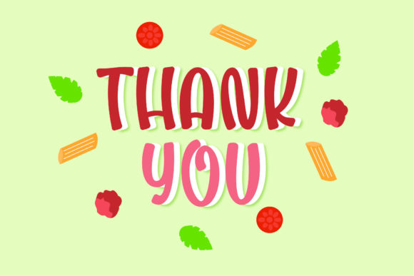 Pasta Salad Font PNG with transparent background - Preview 4
