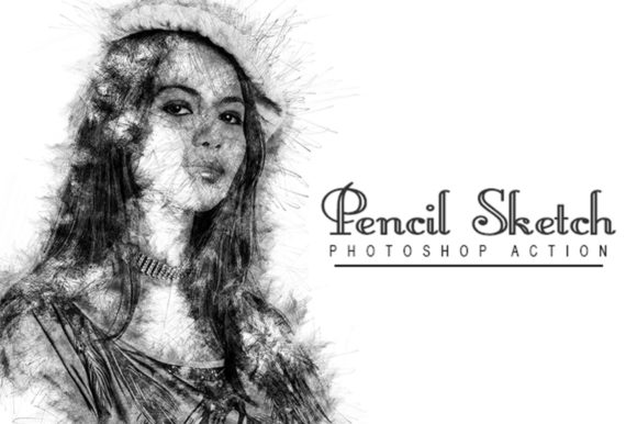 Pencil Sketch Photoshop Action Afbeelding Handelingen & Voorinstellingen Door Jacpot07