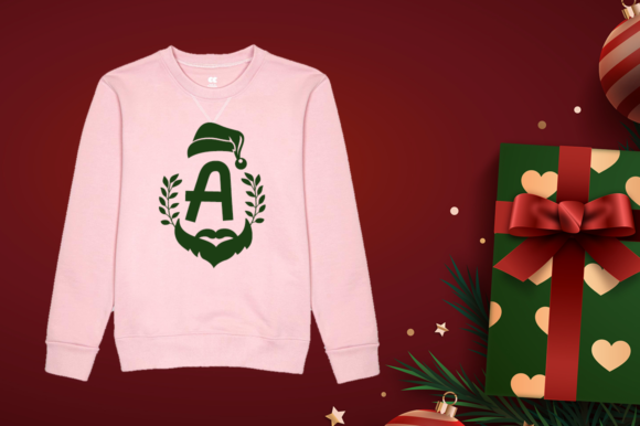 Santa Monogram Font PNG with transparent background - Preview 1