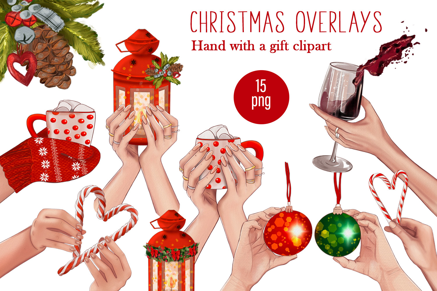 Christmas Hands with Gift Clipart - photo 1