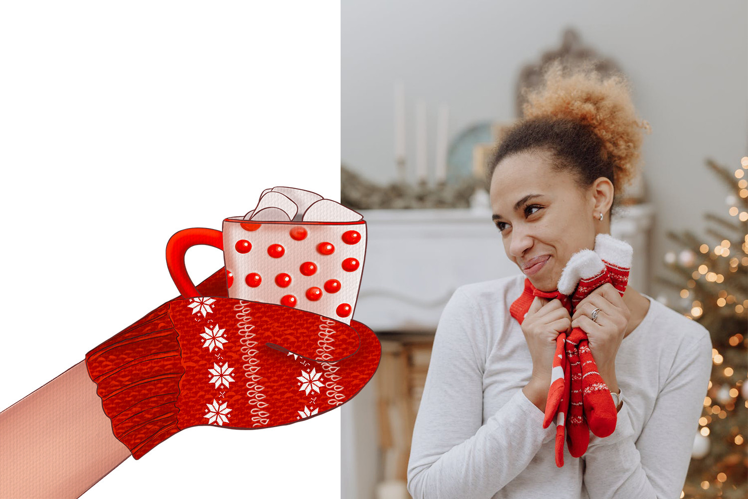Christmas Hands with Gift Clipart - photo 5