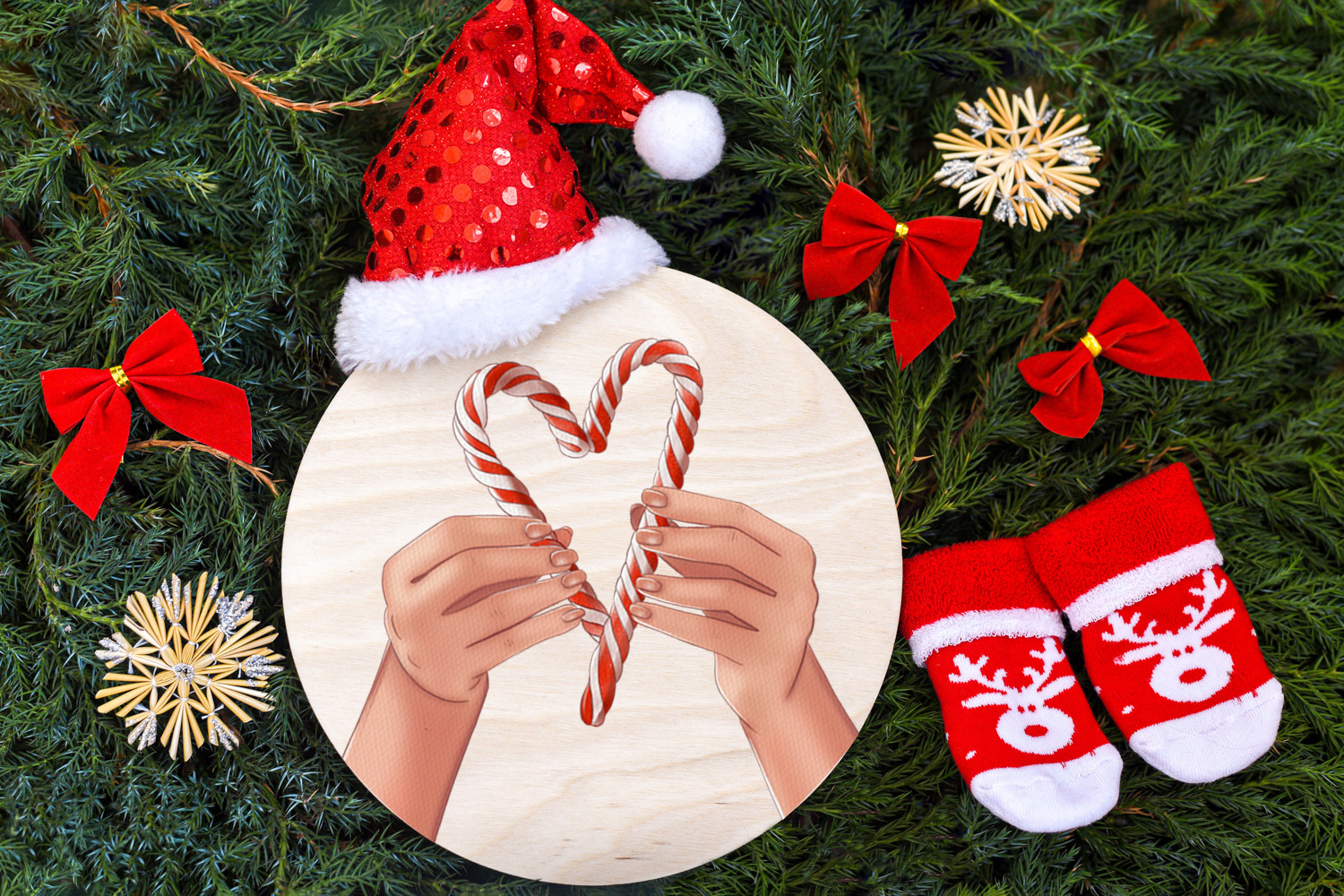 Christmas Hands with Gift Clipart - photo 9