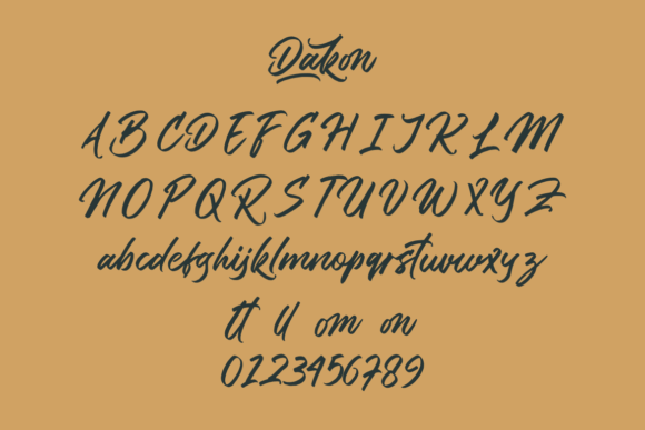 Dakon Font PNG with transparent background - Preview 4