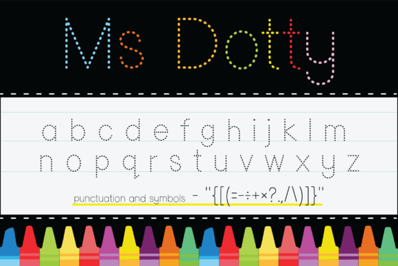 Ms Dotty Font PNG with transparent background - Preview 1