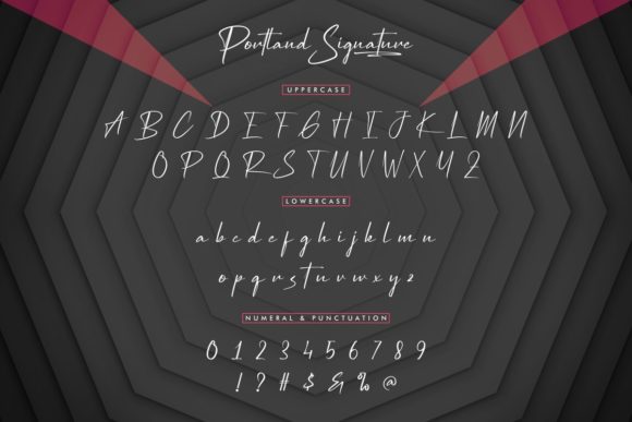 Portland Signature Font PNG with transparent background - Preview 3