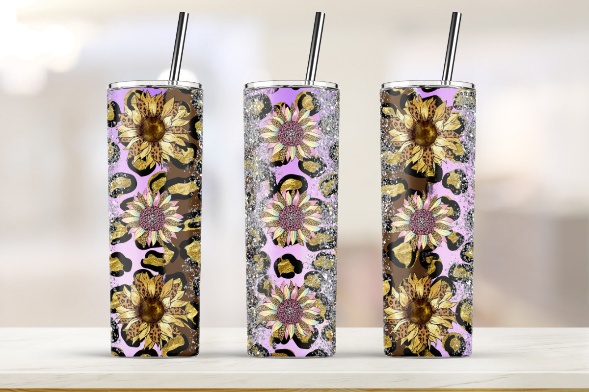 Golden Sunflower Sublimation 20oz Skinny Graphic by LinDesign ...
