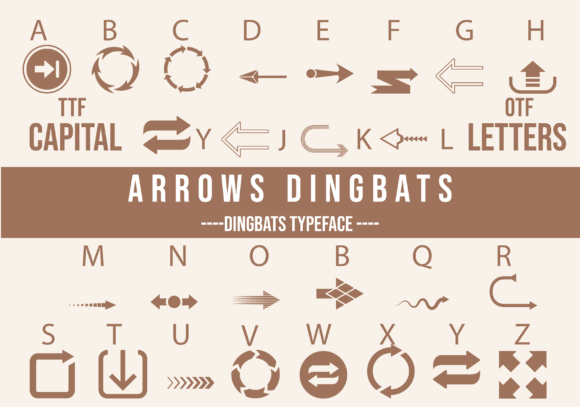 Arrows Dingbats Font - Preview 1