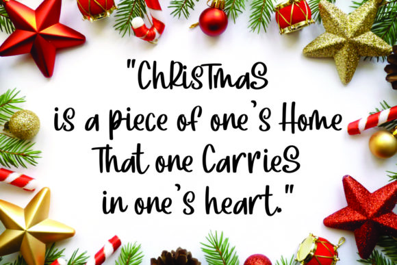 Christmas Breakfast Font PNG with transparent background - Preview 1