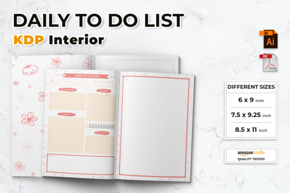Daily to Do List Printable Template Graphic by JUNDI · Creative Fabrica