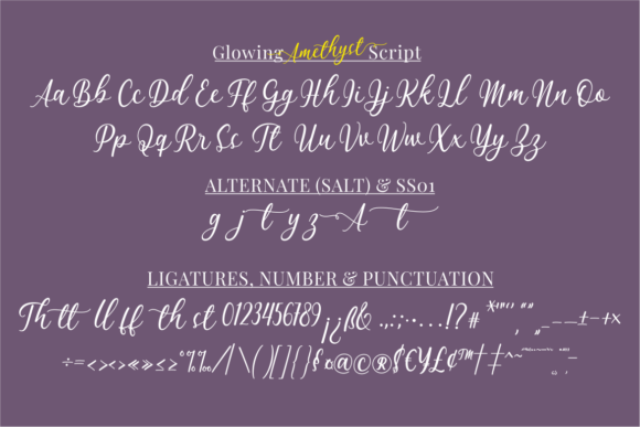 Glowing Amethyst Font - Preview 3