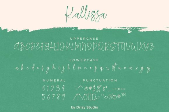 Kallissa Font PNG with transparent background - Preview 1