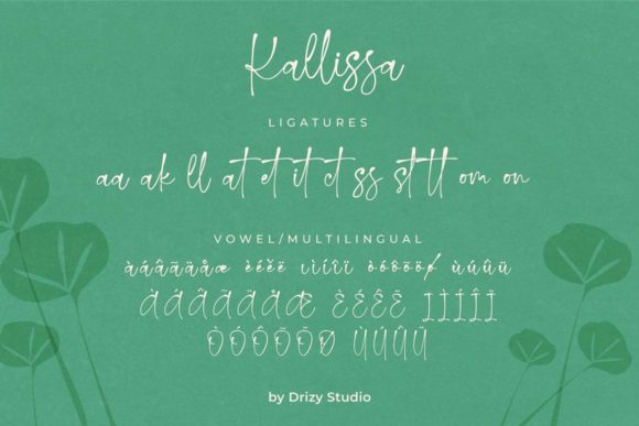 Kallissa Font PNG with transparent background - Preview 2