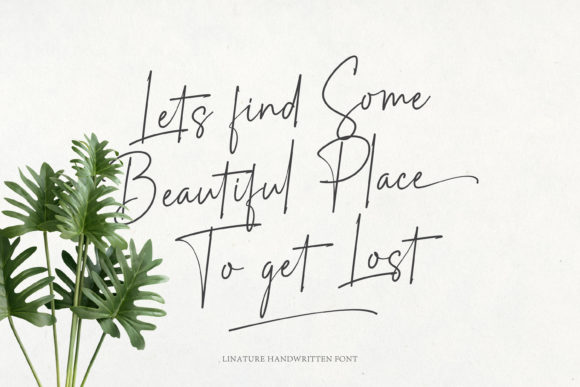 Linature Font PNG with transparent background - Preview 1