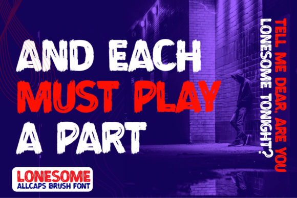 Lonesome Font PNG with transparent background - Preview 2