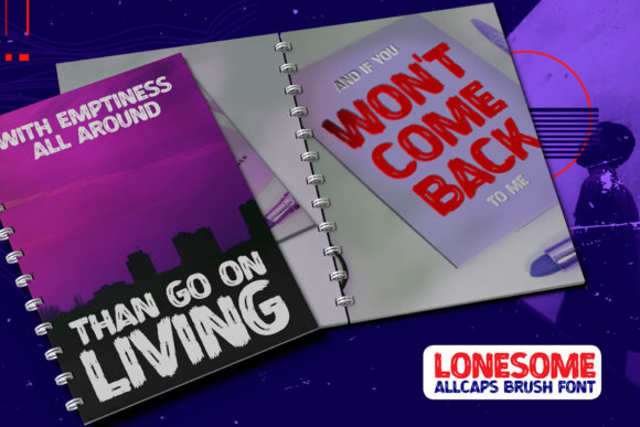 Lonesome Font PNG with transparent background - Preview 3