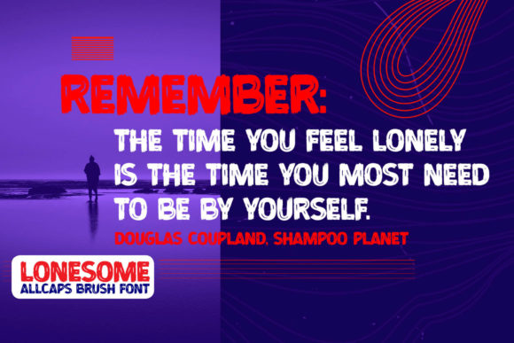 Lonesome Font PNG with transparent background - Preview 4
