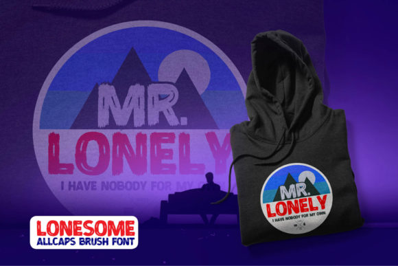 Lonesome Font PNG with transparent background - Preview 5