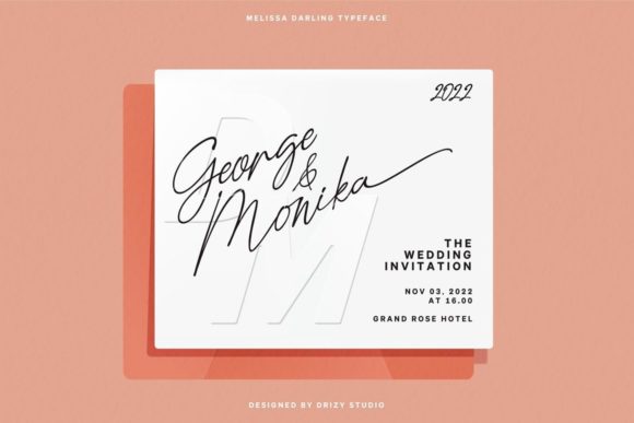 Mellissa Darling Font PNG with transparent background - Preview 1