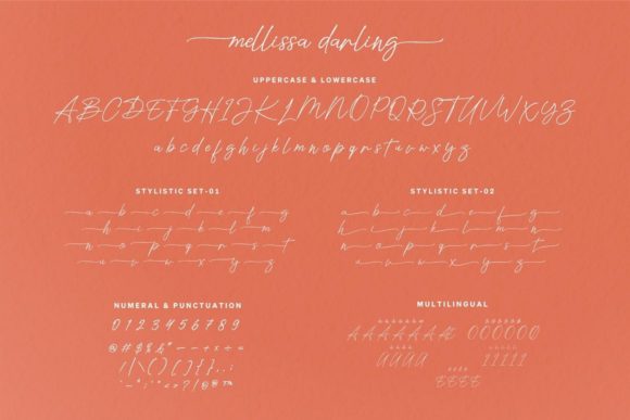 Mellissa Darling Font PNG with transparent background - Preview 6