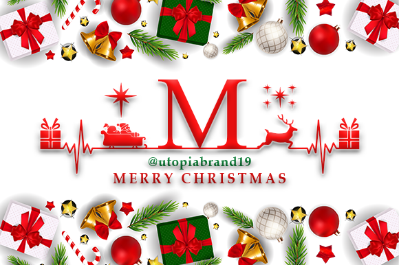 Monogram Christmas Ornament Font PNG with transparent background - Preview 2