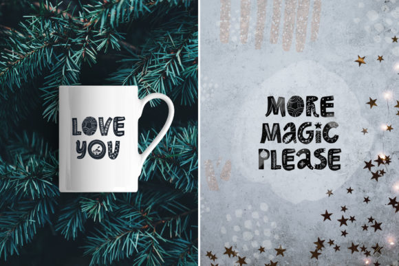 Nordic Christmas Font PNG with transparent background - Preview 1