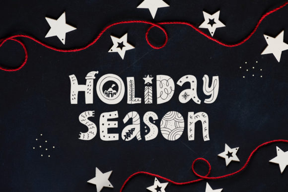 Nordic Christmas Font PNG with transparent background - Preview 2