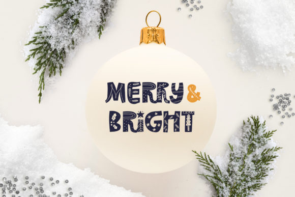 Nordic Christmas Font PNG with transparent background - Preview 3