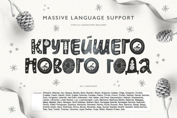 Nordic Christmas Font PNG with transparent background - Preview 5