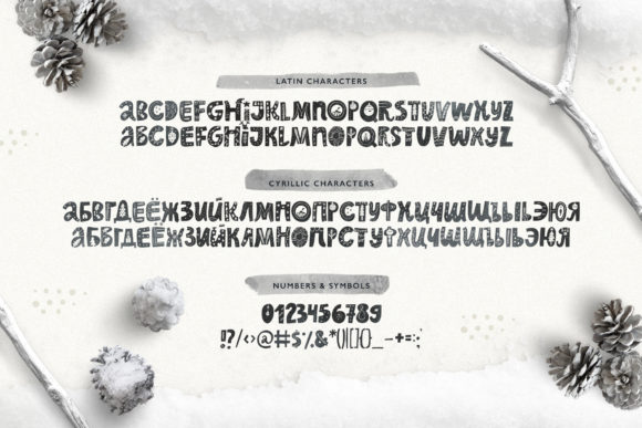 Nordic Christmas Font PNG with transparent background - Preview 6
