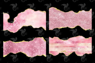 Pink and Gold Glam Edges Clipart Graphic by Digital Curio · Creative ...