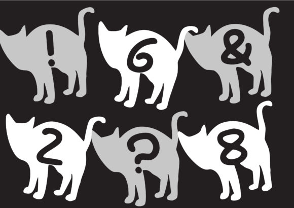 Play Black Cat Font PNG with transparent background - Preview 2