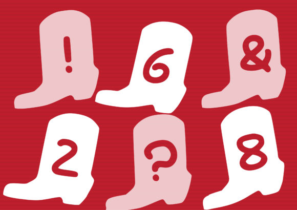 Play Cowboy Boot Font PNG with transparent background - Preview 2
