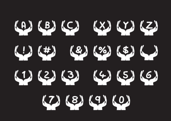 Play Cupped Hands Font PNG with transparent background - Preview 1