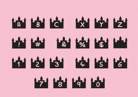 Play Fairy Castle Font PNG with transparent background - Preview 1