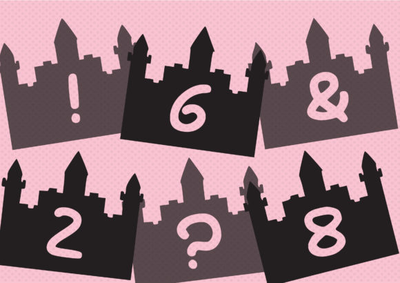 Play Fairy Castle Font PNG with transparent background - Preview 2