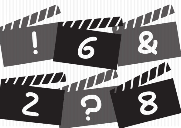 Play Film Clapper Font PNG with transparent background - Preview 2