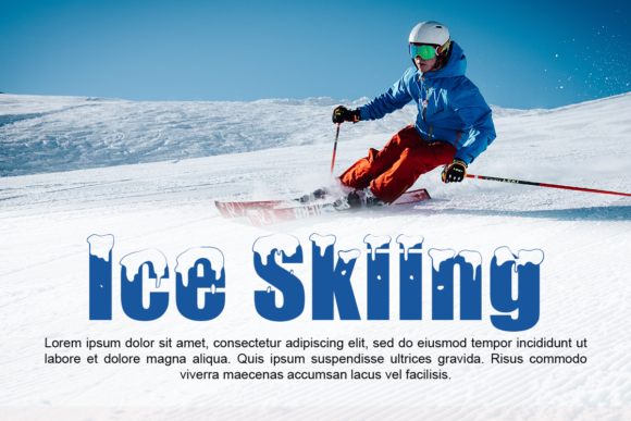 Polar Snow Font PNG with transparent background - Preview 5
