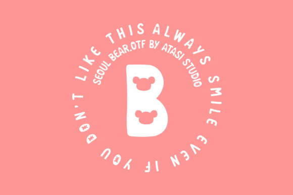 Seoul Bear Font PNG with transparent background - Preview 4