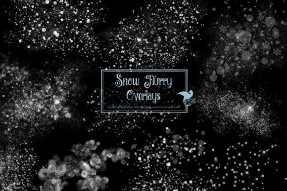 Snow Flurry Overlays Graphic Illustrations By Digital Curio