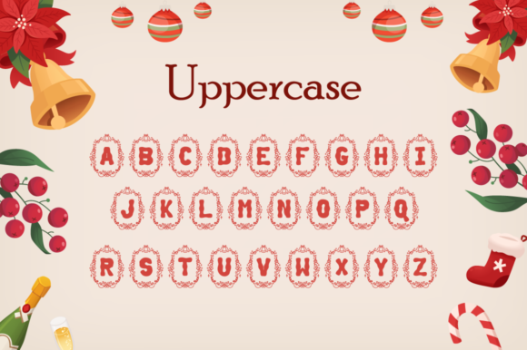 Amara Christmas Monogram Font - Preview 3